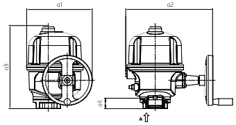 Чертеж Электропривод Bernard AQ5 однофазный 230В 50Гц 