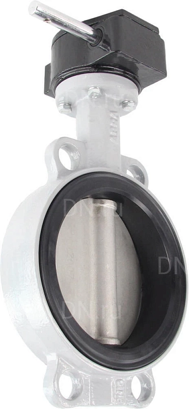 Затвор дисковый поворотный ABRA BUV-VF863D Ду125 Ру16 межфланцевый, корпус - чугун GG25, диск - нержавеющая сталь AISI 316, уплотнение - NBR, с редуктором