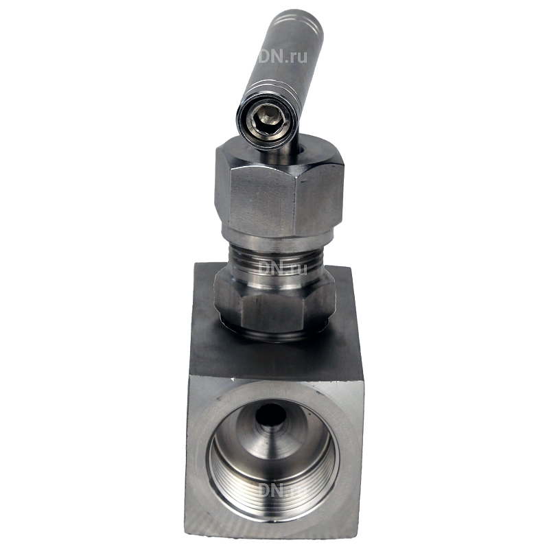 Клапан игольчатый VN3131M-T-Ht 1 1/2″ Ду40 Ру400 резьбовой, корпус - нержавеющая сталь 304, уплотнение - металл, с Т-образной рукояткой