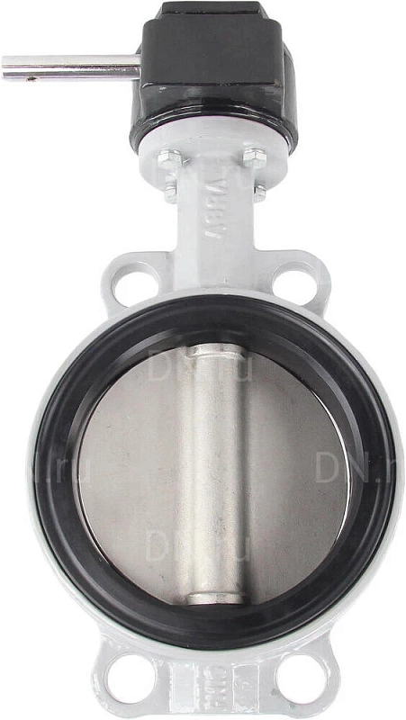 Затвор дисковый поворотный ABRA BUV-VF863D Ду125 Ру16 межфланцевый, корпус - чугун GG25, диск - нержавеющая сталь AISI 316, уплотнение - NBR, с редуктором